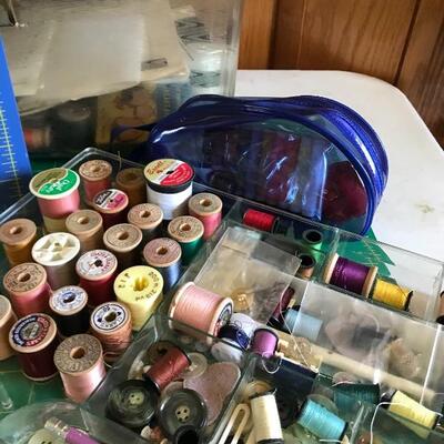 lot 69D Sewing Cutting Mats, Thread, Scissors and More