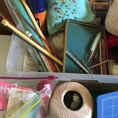 lot 69D Sewing Cutting Mats, Thread, Scissors and More