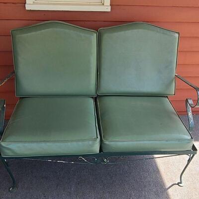 Lot 15P: Vintage Patio Couch and Table
