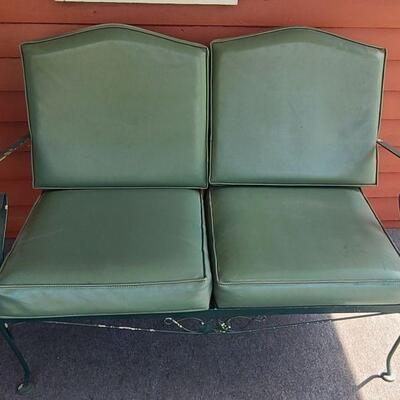 Lot 15P: Vintage Patio Couch and Table