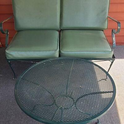 Lot 15P: Vintage Patio Couch and Table