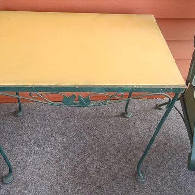 Lot 16P: Vintage Metal Patio Chairs and Table