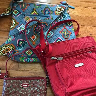 Lot 55L:  New Coach Wristlet, Vera Bradley Purses, Scarfs, Umbrellas and More