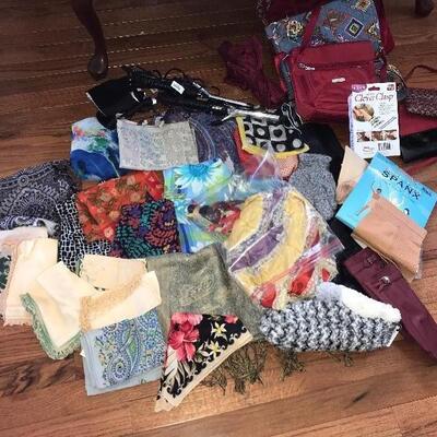 Lot 55L:  New Coach Wristlet, Vera Bradley Purses, Scarfs, Umbrellas and More
