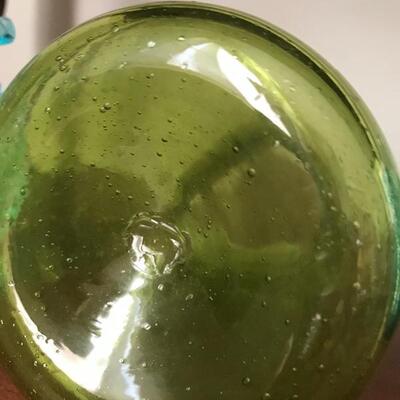 Lot 53L:  Hobnail, Crackle Glass and More Blue/Green Glass
