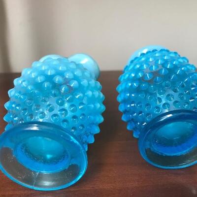 Lot 62L:  Hobnail Blue Glass and More