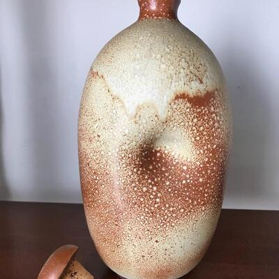 Lot 51L.: Signed Pottery Saki Set