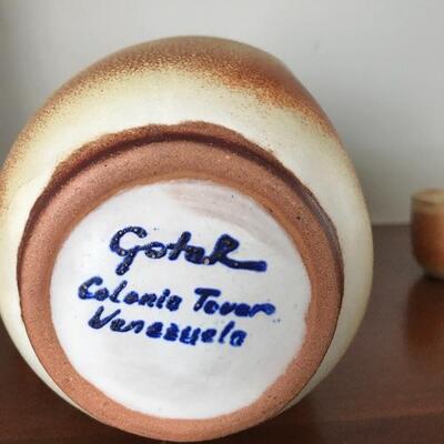 Lot 51L.: Signed Pottery Saki Set