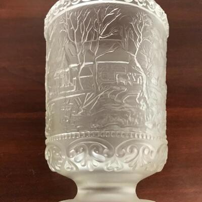 Lot 50L: Clear & Frosted Glass Candy Dish, Salt Wells, Bell and More