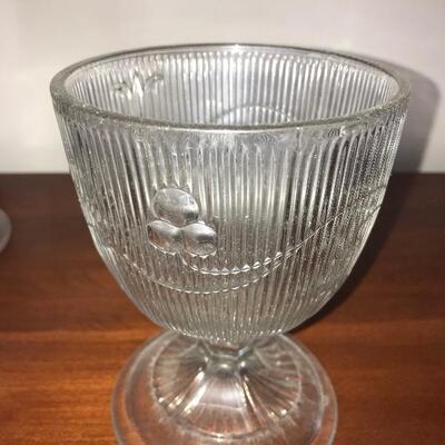 Lot 50L: Clear & Frosted Glass Candy Dish, Salt Wells, Bell and More