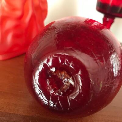Lot 49L: Vintage Red Hobnail, Ruby Red Glass and More