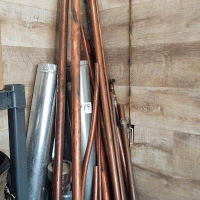 lot 119 - Copper and aluminum pipes, tubes, etc. as shown