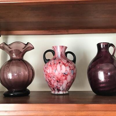 Lot 48L:  Decorative Glass Vases