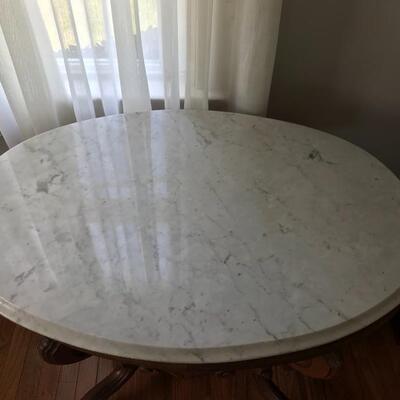 Lot 47L:  Antique Marble Top Table