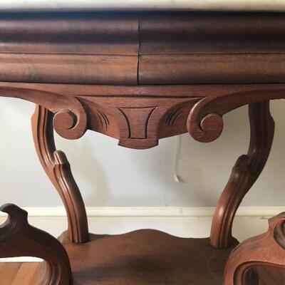Lot 47L:  Antique Marble Top Table