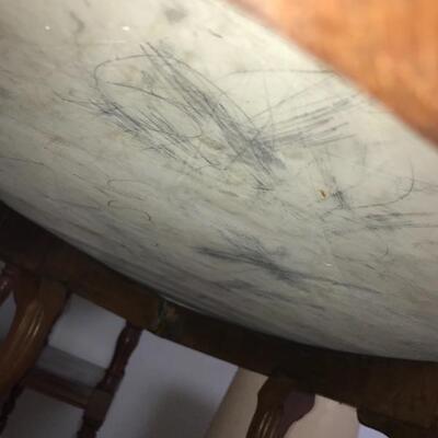 Lot 47L:  Antique Marble Top Table