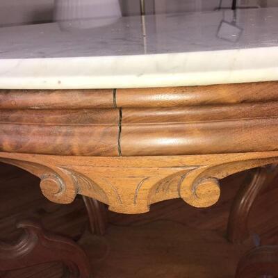 Lot 47L:  Antique Marble Top Table
