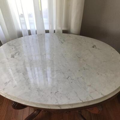 Lot 47L:  Antique Marble Top Table