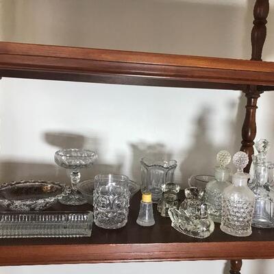 Lot 44L:  Glass Compotes, Cruets, Figurines and More
