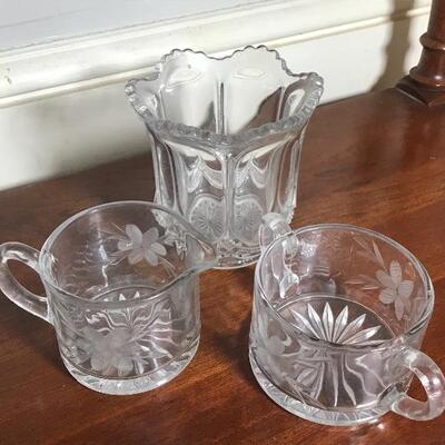 Lot 44L:  Glass Compotes, Cruets, Figurines and More