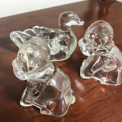 Lot 44L:  Glass Compotes, Cruets, Figurines and More
