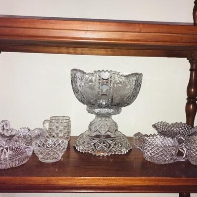 Lot 42L:  Antique Glassware