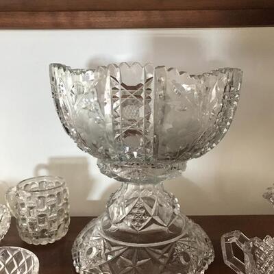 Lot 42L:  Antique Glassware