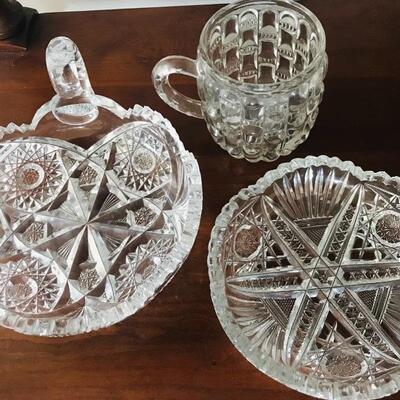 Lot 42L:  Antique Glassware