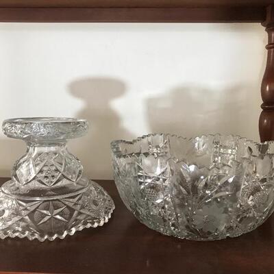 Lot 42L:  Antique Glassware