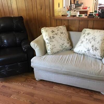 Lot 74D Recliner & Sleeper Loveseat