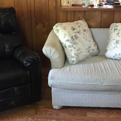 Lot 74D Recliner & Sleeper Loveseat