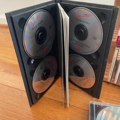 Lot 124 - Wooden CD Rack & CD Collection 