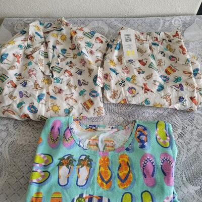 Lot 193: New Summer Beach Theme Shorts & Shirt Set and New Bathing Suit Cover Up Dress 