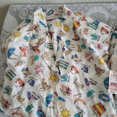 Lot 193: New Summer Beach Theme Shorts & Shirt Set and New Bathing Suit Cover Up Dress 