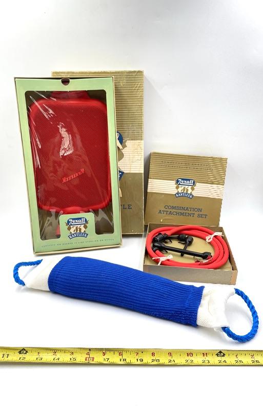VINTAGE REXALL KANTLEEK HOT WATER BOTTLE, ATTACHMENT SET AND “BED BUDDY”  HOT/COLD PACK | EstateSales.org