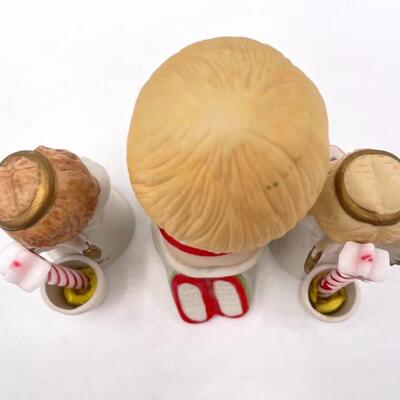 RUSS CHRISTMAS BOY AND ANGELS FIGURINES SET OF 3