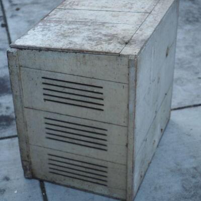 Lot 24  Hinged wooden victorian Food keeper/ ice box