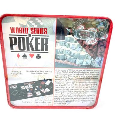 WORLD SERIES OF POKER TOURNAMENT POKER SET & COLLECTORâ€™S TIN - NEW