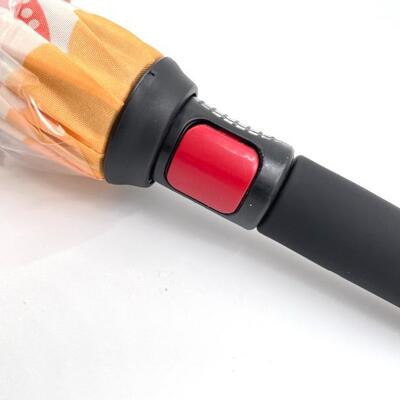 CORAL RAINDROP UMBRELLA WITH MATCHING SHOPPING BAG