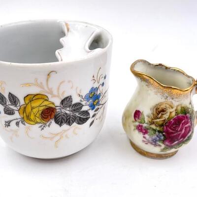 GERMAN BOWL, MOUSTACHE CUP, AND MINI PITCHER