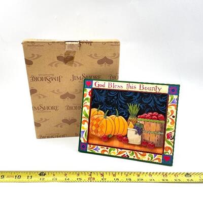 JIM SHORE HEARTWOOD CREEK THANKSGIVING CARVED PLAQUE
