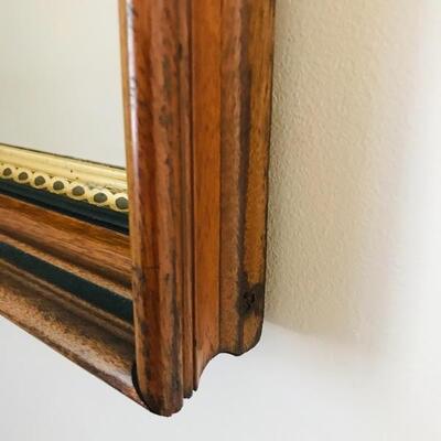 Lot 98L: Vintage Wood Wall Mirror