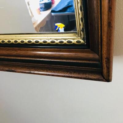 Lot 98L: Vintage Wood Wall Mirror