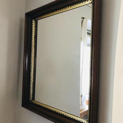 Lot 98L: Vintage Wood Wall Mirror