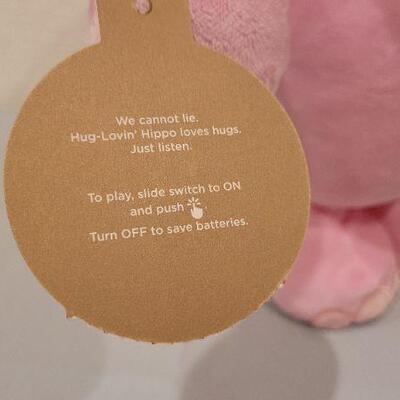 Lot 235: Hallmark NEW HUG LOVIN HIPPO - Needs Battery