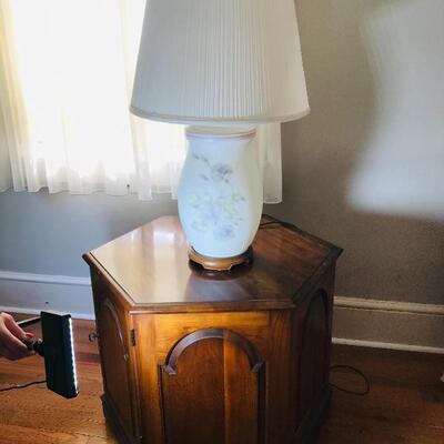 Lot 97L:  Hexagon Endtable and Lamp