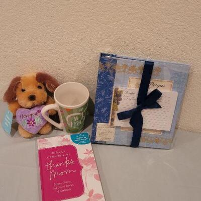 Lot 241: Assorted Mother's Day New Gifts - Book, Memo Set and Coffee Mug w/ Plush