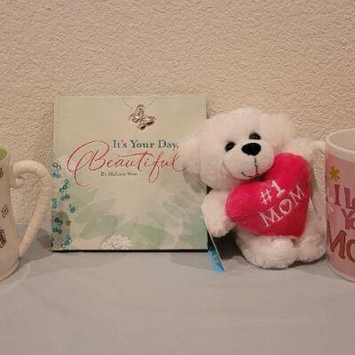 Lot 243: Assorted NEW Mother's Day Gifts - Coffee Mugs and Book