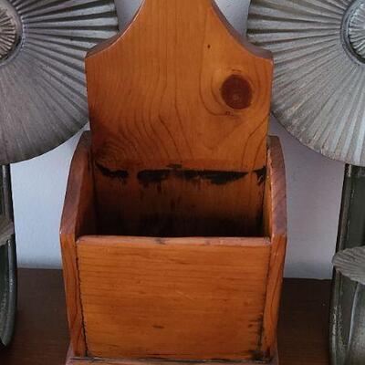 Lot 26F: Tin Sconces, Wood Carved Duck and More