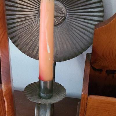 Lot 26F: Tin Sconces, Wood Carved Duck and More